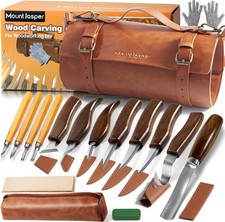 Wood Carving Kit 16-Piece 8 Whittling Knives 4 Detail Carving Knives, Wal...