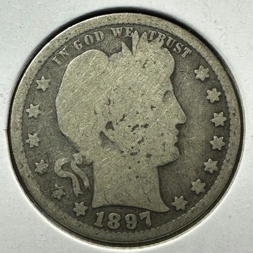 1897 25C Barber Quarter, Contains 0.1808oz of SILVER (88275)