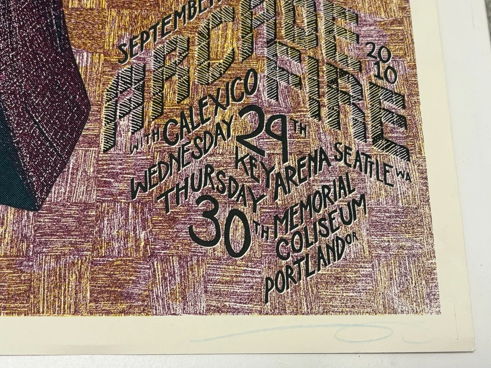 Arcade Fire Calexico Poster Portland OR 9/29 and 9/30 2010 Seattle WA — 第 3/4 张图片
