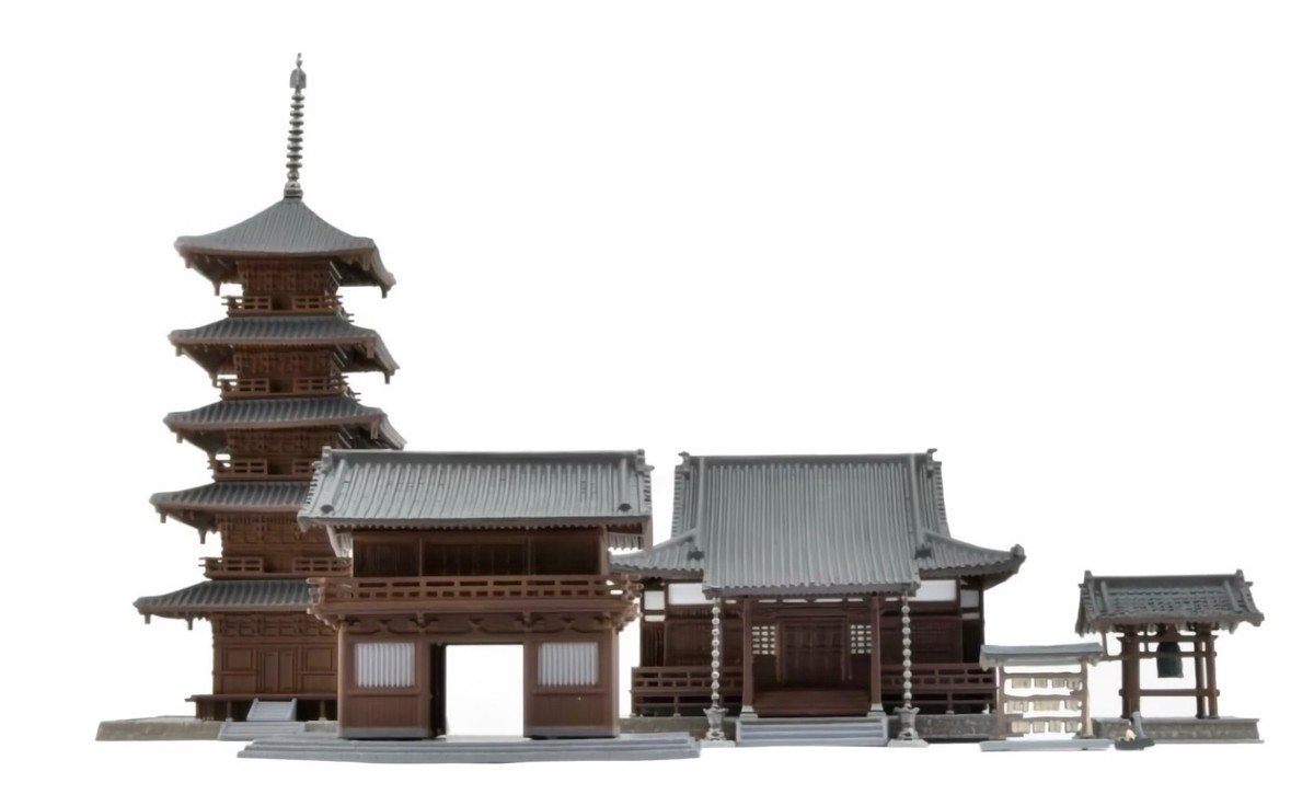 N Scale Tomytec Japanese Temple Building Kits 3-Pack NIB Kyoto