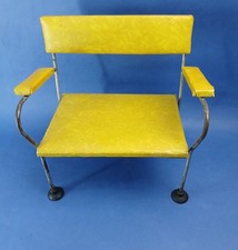 Vintage 1950-60  s Yellow Ice Child  s Booster Seat High Chair Metal Frame