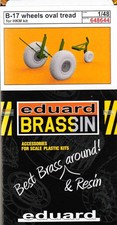 EDU648644 1:48 Eduard Brassin B-17 Flying Fortress Wheels Oval Tread (HKM kit)