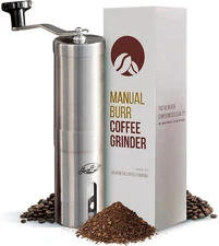 Lightweight Manual Coffee Grinder with Noise-Free Design - Perfect for Espresso