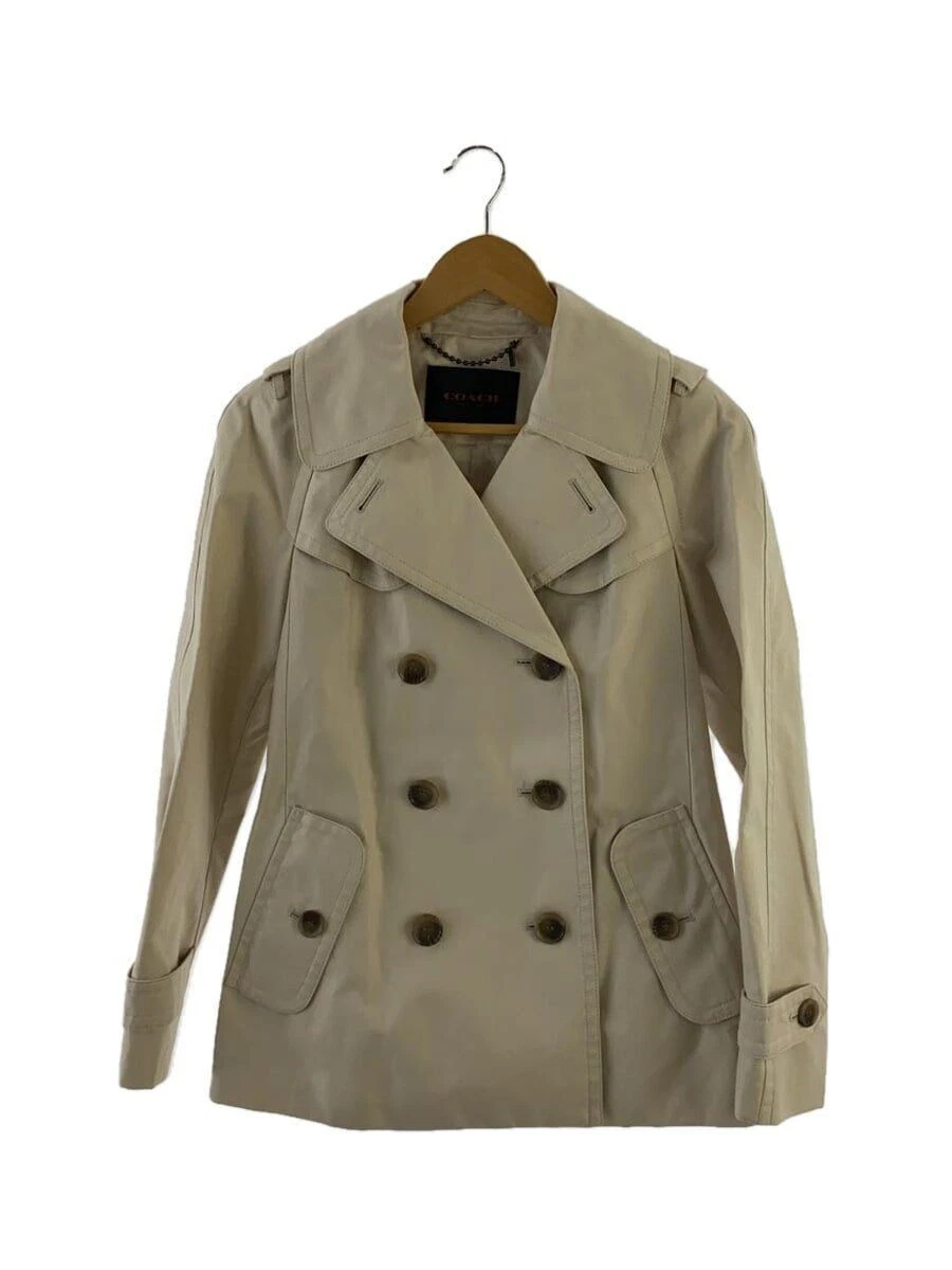 Coach trench cappotto O cotone beige tinta unita