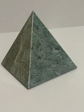 Stone Pyramid Made Of Nephrite Jade 5x5” Weighing 4 Pounds