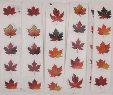 30 Small Maple Leaf Stickers/Scrapbooking/Journal/Fall/Crafts/Thanksgiving/0.75"
