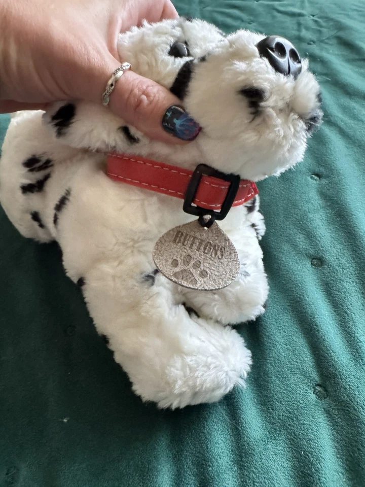 Keel Toys Buttons Dalmatian White Black Spotty Dog Soft Plush Toy 13” B3 - Image 2 of 4