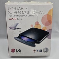LG GP08 Super-Multi Portable CD/DVD-Rewriter. Tested, With New USB Mini Cable.