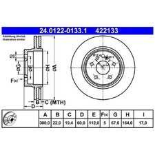 2x Bremsscheibe hinten für Mercedes S-Klasse C140 W140 | 780827