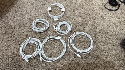 Genuine Lot of 6 - Apple MKQ42ZM/A USB-C to Lightning 2m / 6ft Charging Cable