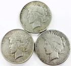 *MIXED DATE MIXED MINT PEACE DOLLAR LOT* *3 COINS* NR #P2971