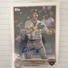 Topps 2022 Pro Debut Dariel Lopez Autograph #PD-25 Bradenton Marauders