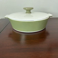 Corning Ware 1 Qt Casserole Dish W/ Lid- Avocado Green- Vintage- 60’s/70’s-