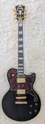 D'Angelico DADATLSBK2GS Deluxe Atlantic Solid Black RH Solidbody Electric Guitar