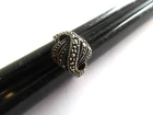Vintage Sterling Silver 925 Marcasite Love knot ring~ Size 8.5