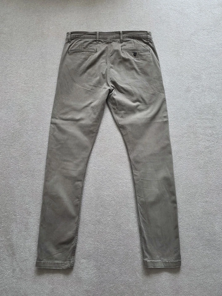 Dockers Skinny Tapered Chino Trousers W33 L34 Taupe Brown Mens Casual Pants - Image 2 of 4