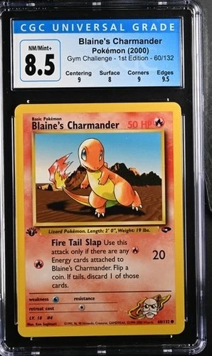 Pokémon Blaine's Charmander 2000 Gym Challenge - 1st Ed. 60/132 CGC 8.5