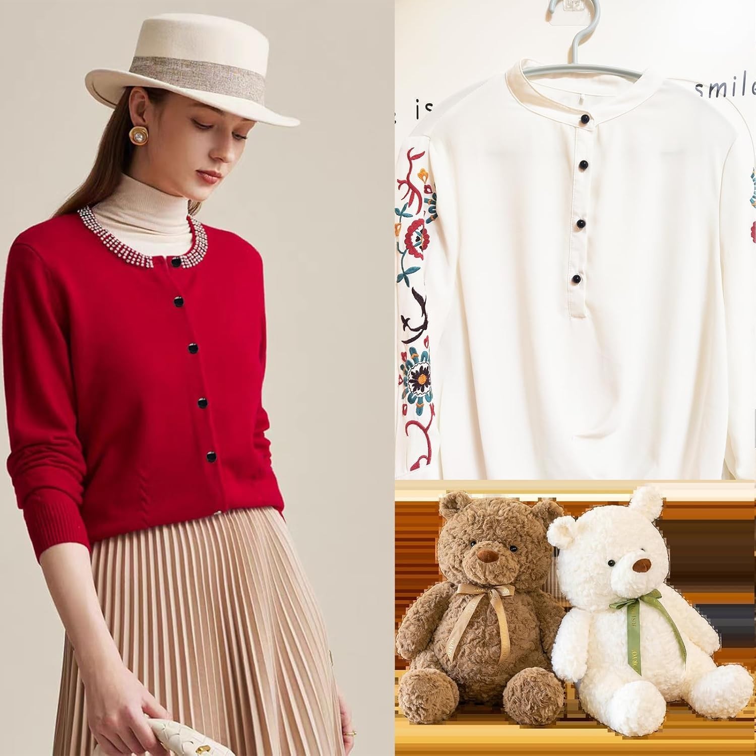 30 Sets 10mm No Sew Black Pearl Buttons Brooch Pins Pearl Rivets No Tools Det...