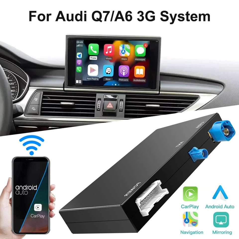 Interfaz automática inalámbrica Carplay Android para Audi A6 S6 2010-2011 Q7 2010-2015 Foto 3 de 4