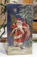 Christmas Santa Themed Chocolate Candy Box. In the dark of Night, with Presents