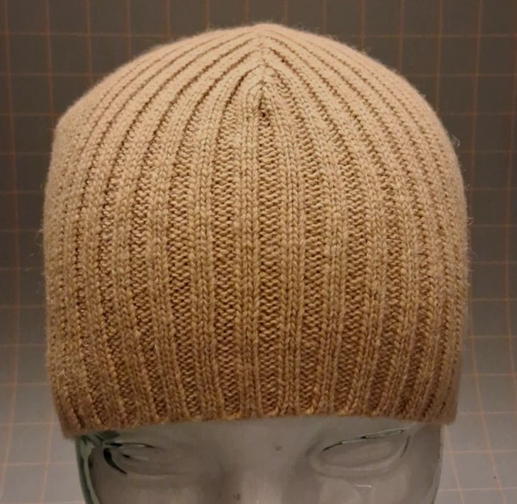 2006 Vtg Unisex OSFA Old Navy Tan Ribbed Beanie Skull Cap Hat