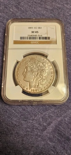 1891-CC MORGAN SILVER DOLLAR NICE NGC XF-45