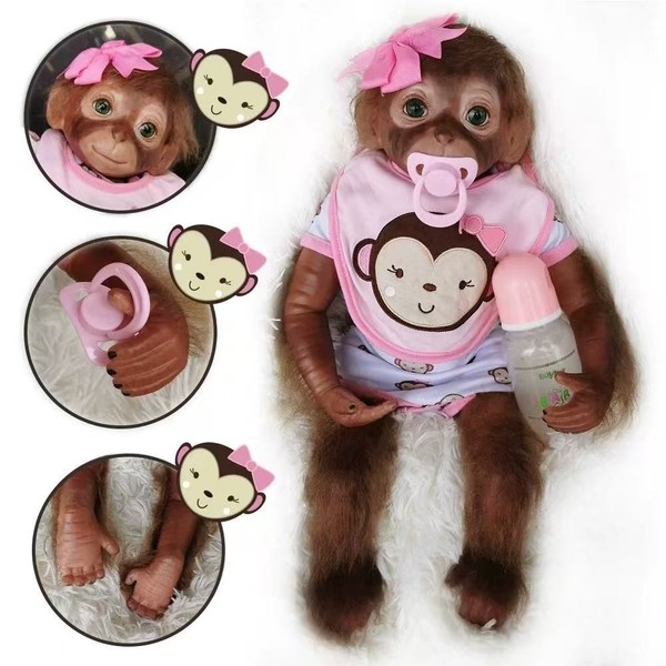 50Cm Reborn Baby Puppe Lebensecht Handgefertigt Weich Silikon-Vinyl MäDchen Xmas-image