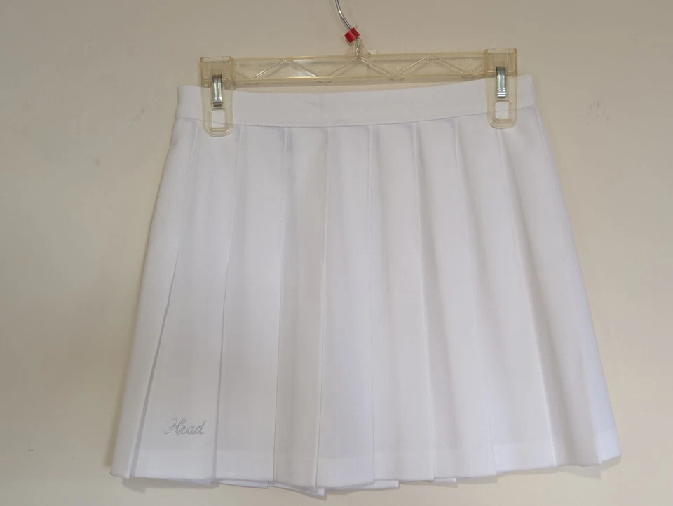 Vintage HEAD Womans Size 8 Skirt Pleated White Golf Tennis Traditional Preppy - Image 2 of 4