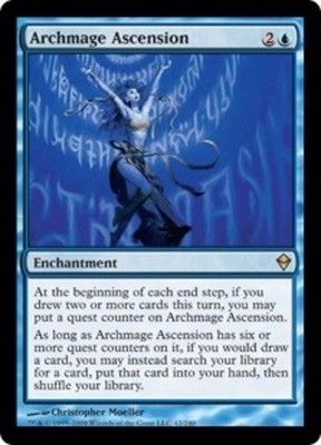 1x Archmage Ascension Heavy Play, English Zendikar MTG Magic