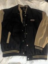 Reno Nevada Two-Tone Mens Bomber Jacket - Bla...
