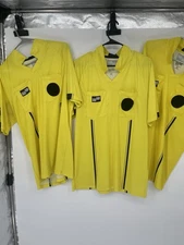 Official Sports Men's Large Soccer Referee USSF Pro Jersey Shirt Yellow Lot3