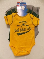 NCAA North Dakota State Bison EST 1890 set of 3 Bodysuits Sz 18 M by OUTERStuff