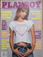 Playboy Magazine September 1990 Rosanna Arquette Cover Kerri Kendall Centerfold