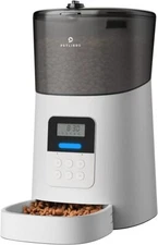 PETLIBRO Dog Feeder Dispenser, Automatic 6L, Programmable Voice Recording, White