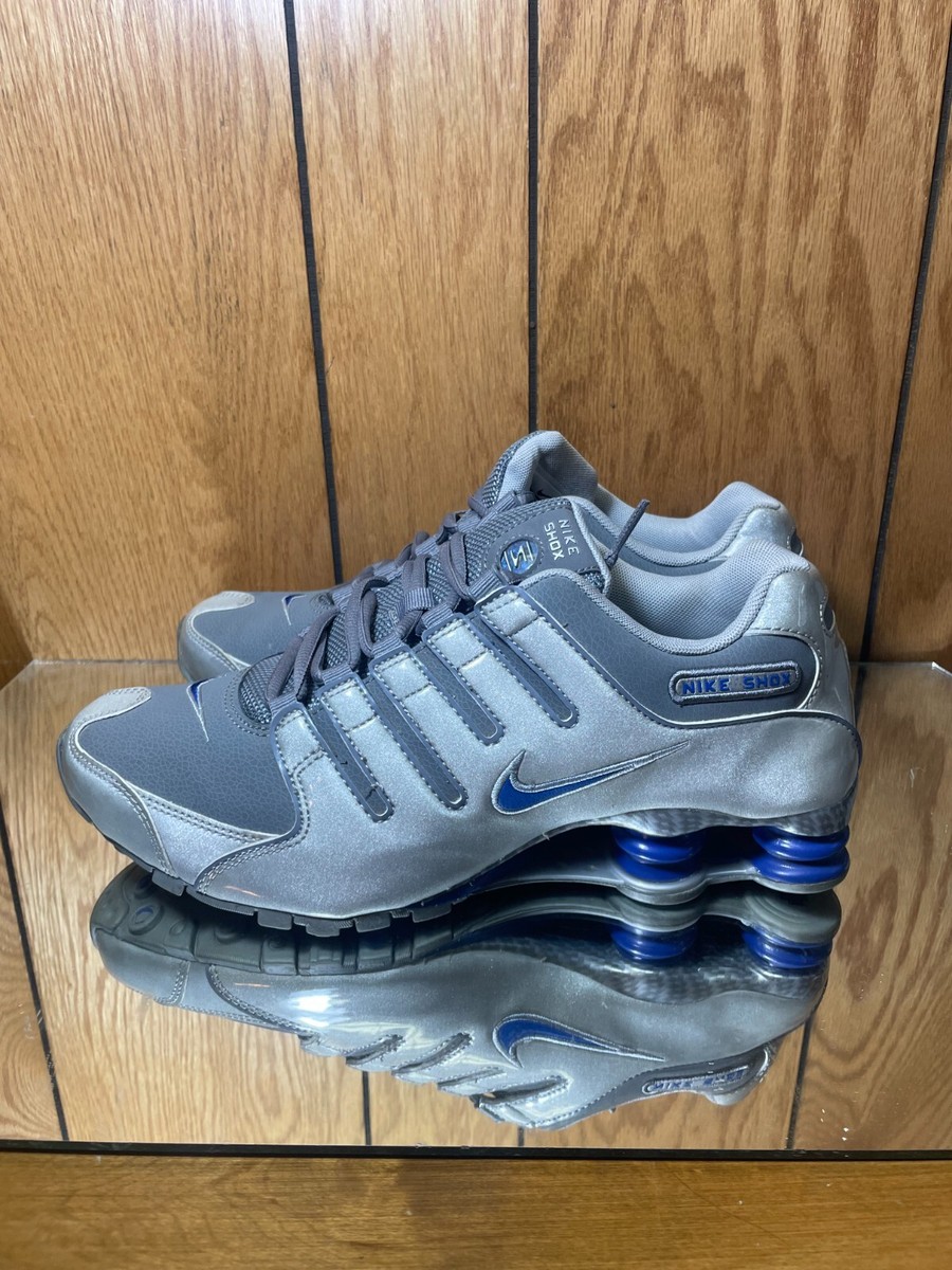 Nike Shox NZ Navy Blue Grey Silver Mens Running Shoes 325201