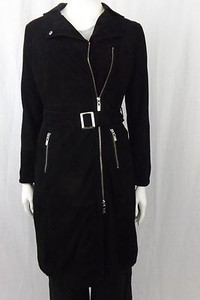 VERONICA DAMIANI SUEDE COAT STYLE V-9351-34 BLACK UK 12 ITL 44 | eBay