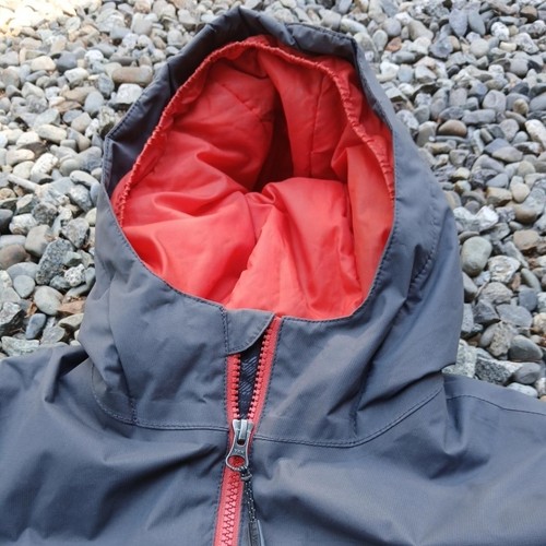 LL Bean Kids TEK Jacket Size M(10-12) Gray Hooded Lined - Picture 7 of 9