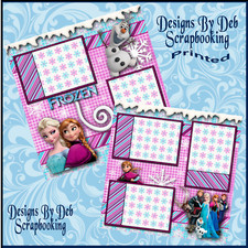FROZEN 2 Premade Scrapbook Pages Paper Piecing printed layout DBDS
