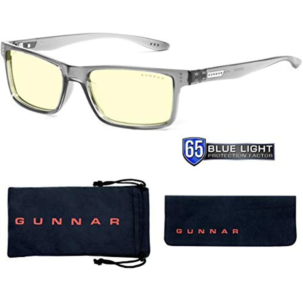 Gaming Glasses Blue Light Blocking Vertex/Smoke By Gunnar 65% Protection, 100%