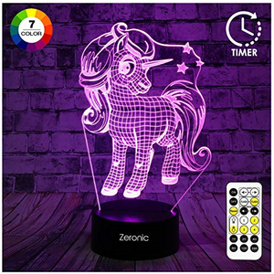 Unicorn Gifts, Unicorn Toys for Girls 7 Colors Changing 3D Night Light with & & 696571958514 | eBay