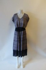 NWT JOAN VASS KNIT MULTI COLOR V NECK  DRESS 3/16*