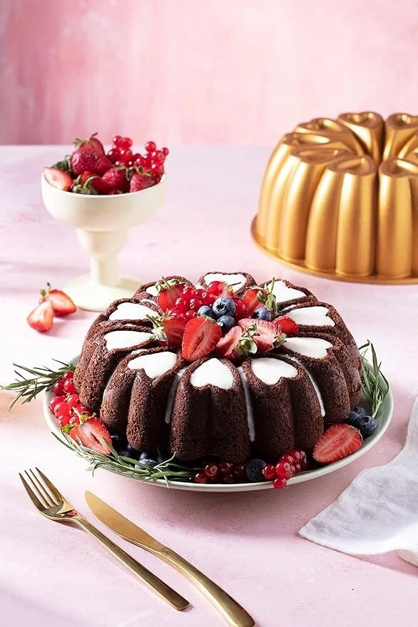 Kuchenform mit Antihaftbeschichtung,Herzform, 25,4 cm Backform,Titanbeschichtung - Bild 4 von 4