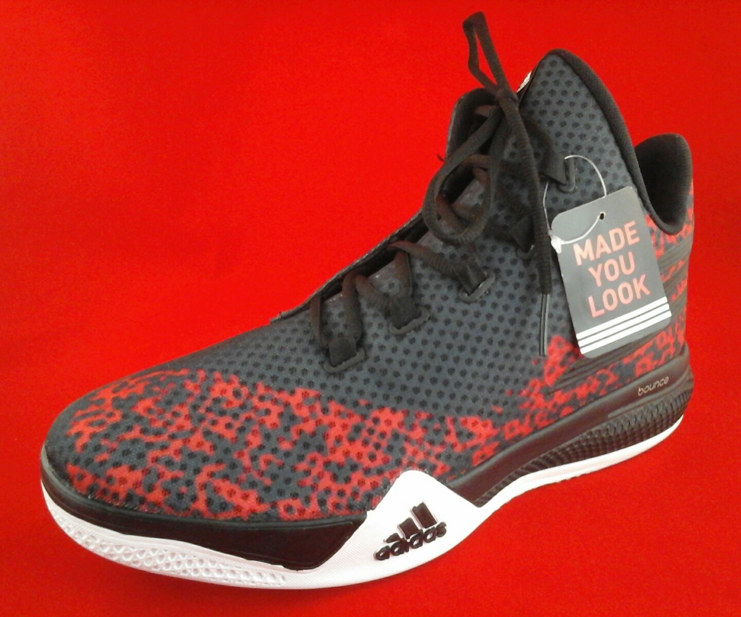 adidas black and red basketball shoes