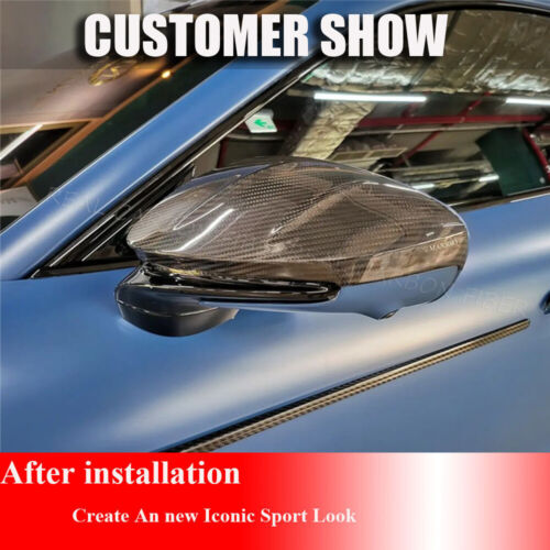 Tapas de cubierta de espejo retrovisor lateral de carbono real LHD para Porsche Taycan Turbo S 19-24 AÑADIR - Imagen 3 de 10