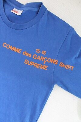 Supreme x Comme Des Garcons CDG Shirt Long Sleeve Tee size S FW15