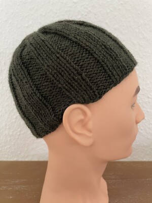 Herren Mütze, DJ Ötzi Mütze , Alpaka/Merino , Moosgrün , KU 56-58 cm , NEU