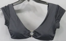 Tinibikini Women's Bikini Top Solid Swimsuit Black Size M 2887