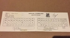 1996 Brickyard Crossing Bruce Devlin Official Scorecard Round 1 Signed Jim Albus