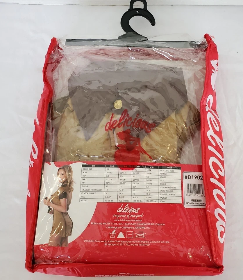  Disfraz de oficial de policía del sheriff adulto vestido mediano encogido de hombros insignia sexy policía nuevo Foto 2 de 4