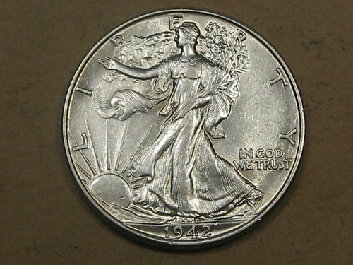 AU+/UNC 1942 Walking LIBERTY Half Dollar.  #39